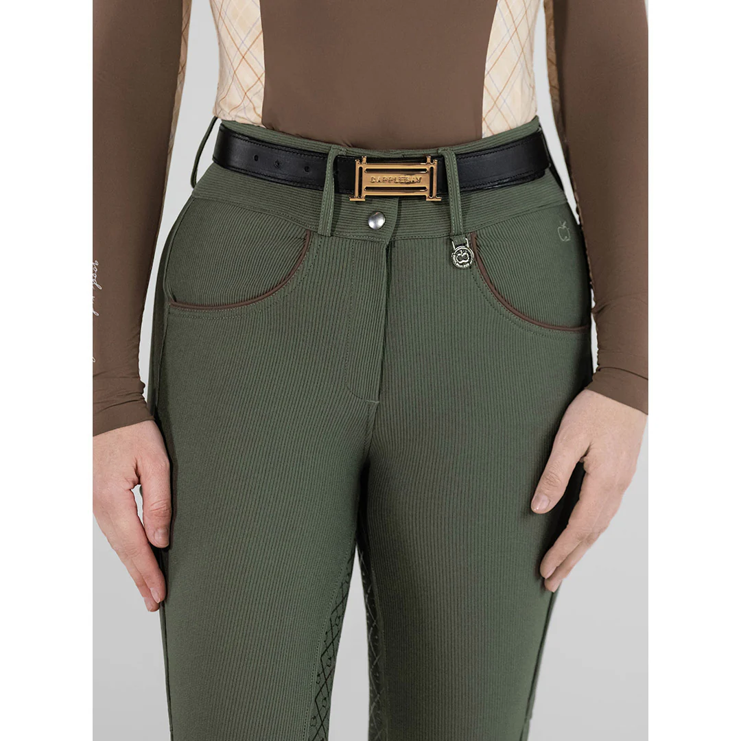 Dapplebay Pro Ribbed Silicone Full Seat Breeches-Rosemary - Image 5