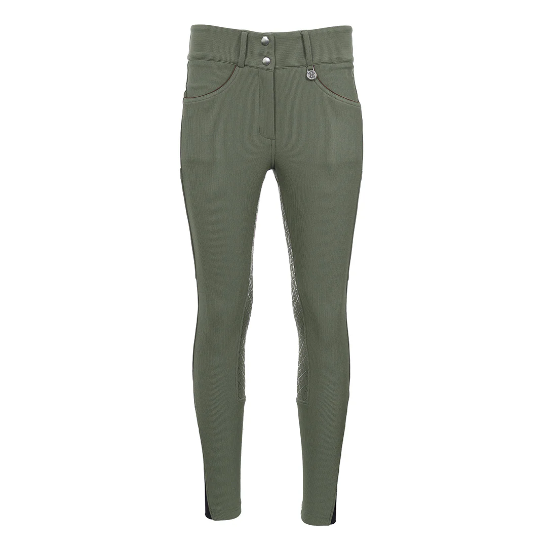 Dapplebay Pro Ribbed Silicone Full Seat Breeches-Rosemary - Image 7