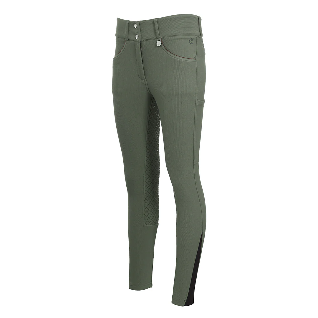 Dapplebay Pro Ribbed Silicone Full Seat Breeches-Rosemary - Image 8
