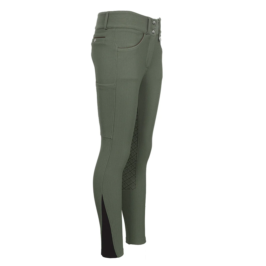 Dapplebay Pro Ribbed Silicone Full Seat Breeches-Rosemary - Image 9