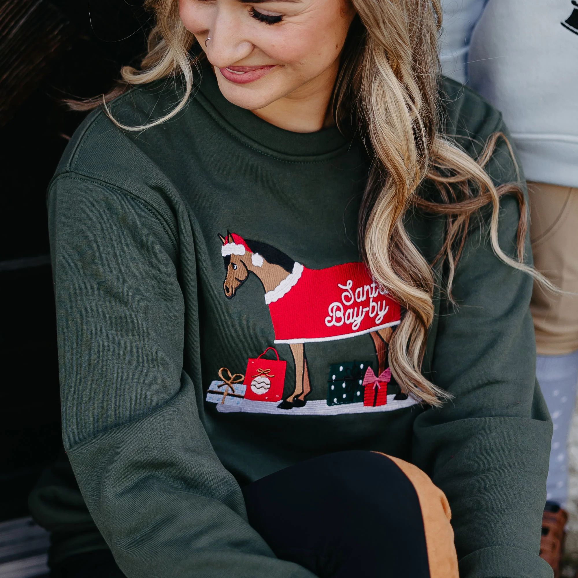 Dapplebay Santa Bay-by Crewneck Sweatshirt - Image 2