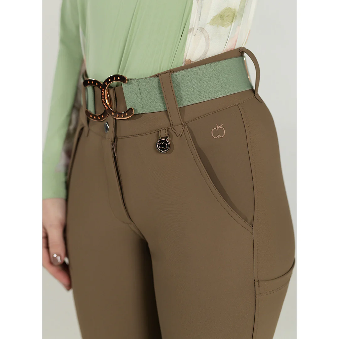 Dapplebay Sport Silicone Knee Patch Breeches-Chestnut - Image 4