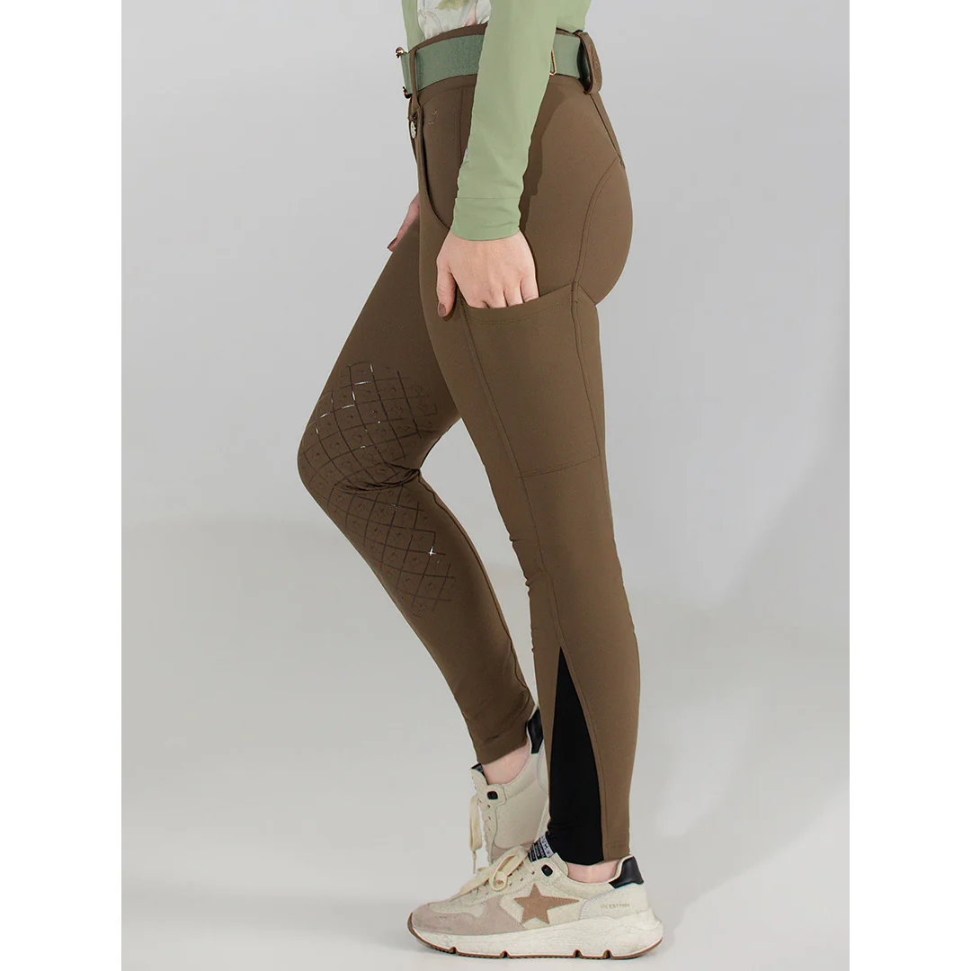 Dapplebay Sport Silicone Knee Patch Breeches-Chestnut - Image 5