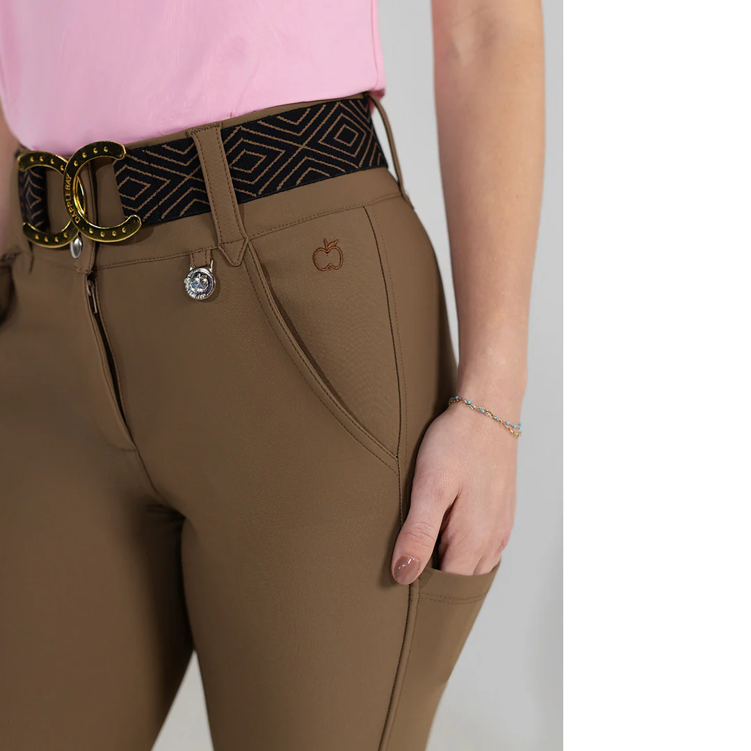 Dapplebay Sport Suede Knee Patch Breeches-Chestnut - Image 4