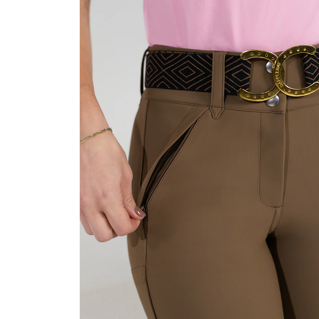 Dapplebay Sport Suede Knee Patch Breeches-Chestnut - Image 5