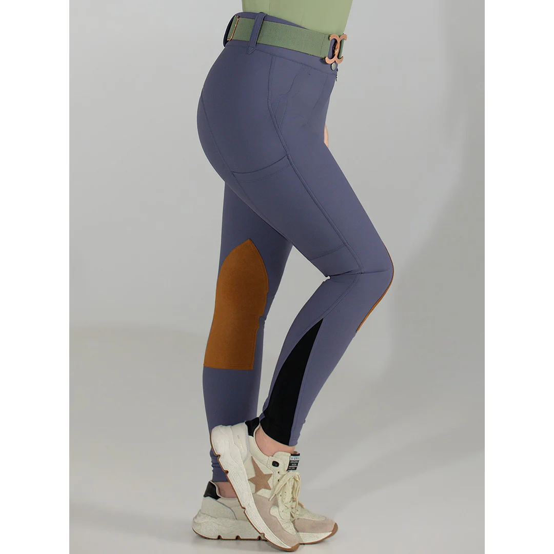 Dapplebay Sport Suede Knee Patch Breeches-Purple Dusk - Image 3