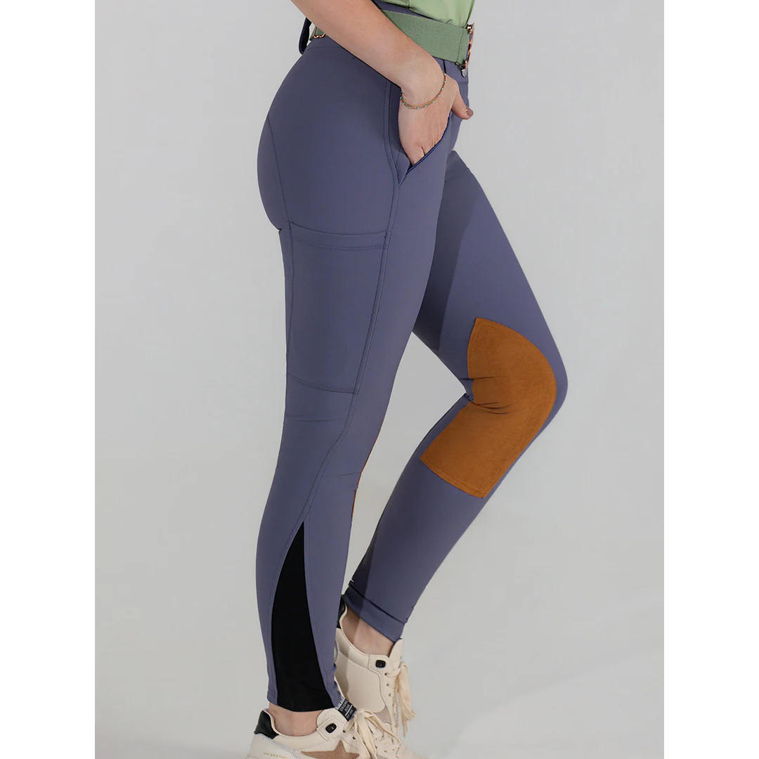 Dapplebay Sport Suede Knee Patch Breeches-Purple Dusk - Image 5