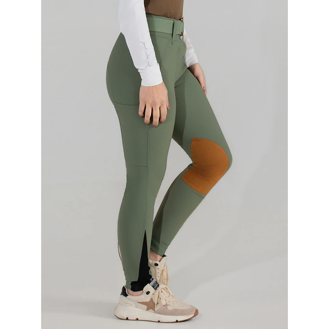 Dapplebay Sport Suede Knee Patch Breeches-Rosemary - Image 3