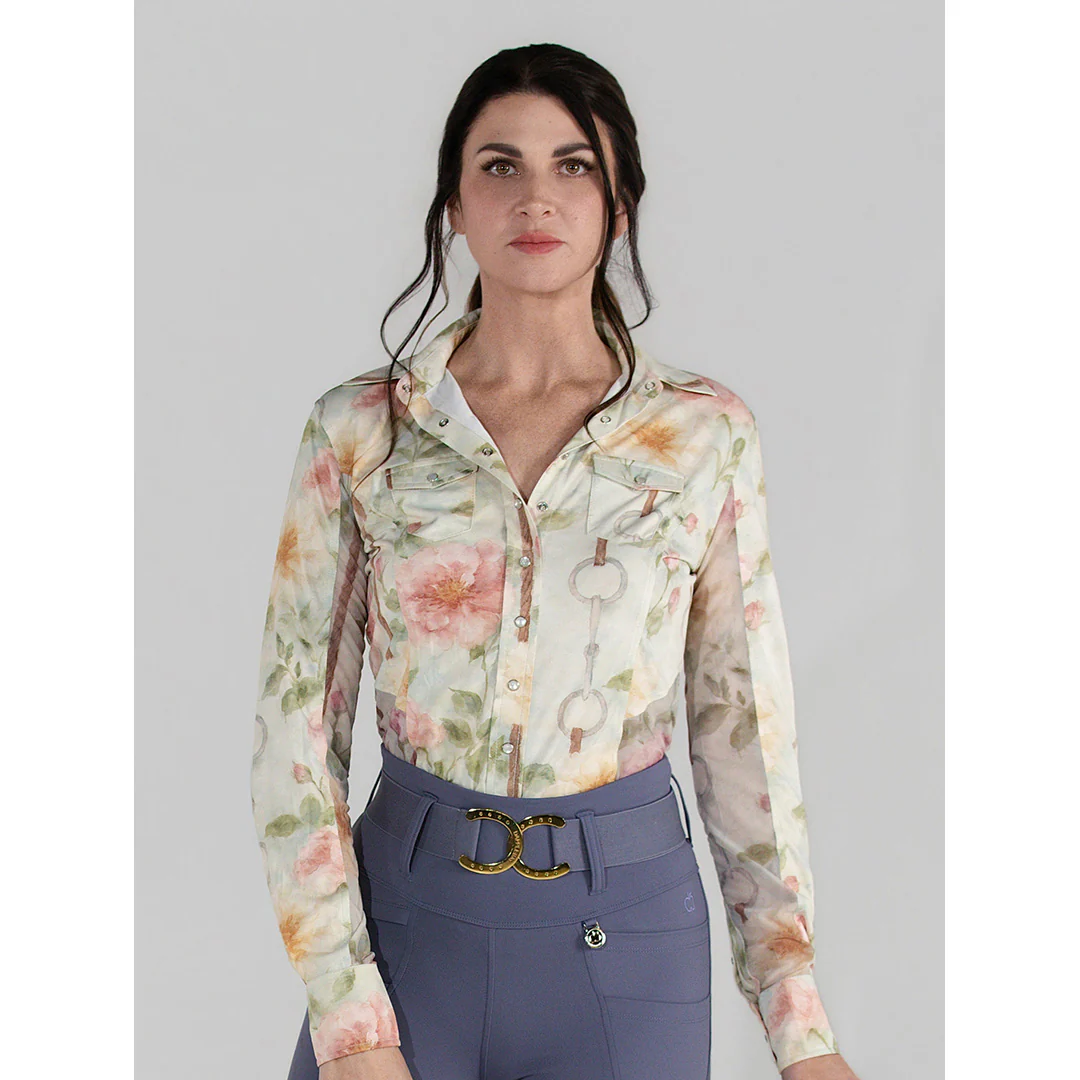 Dapplebay Vintage Floral Western Riding Top - Image 4