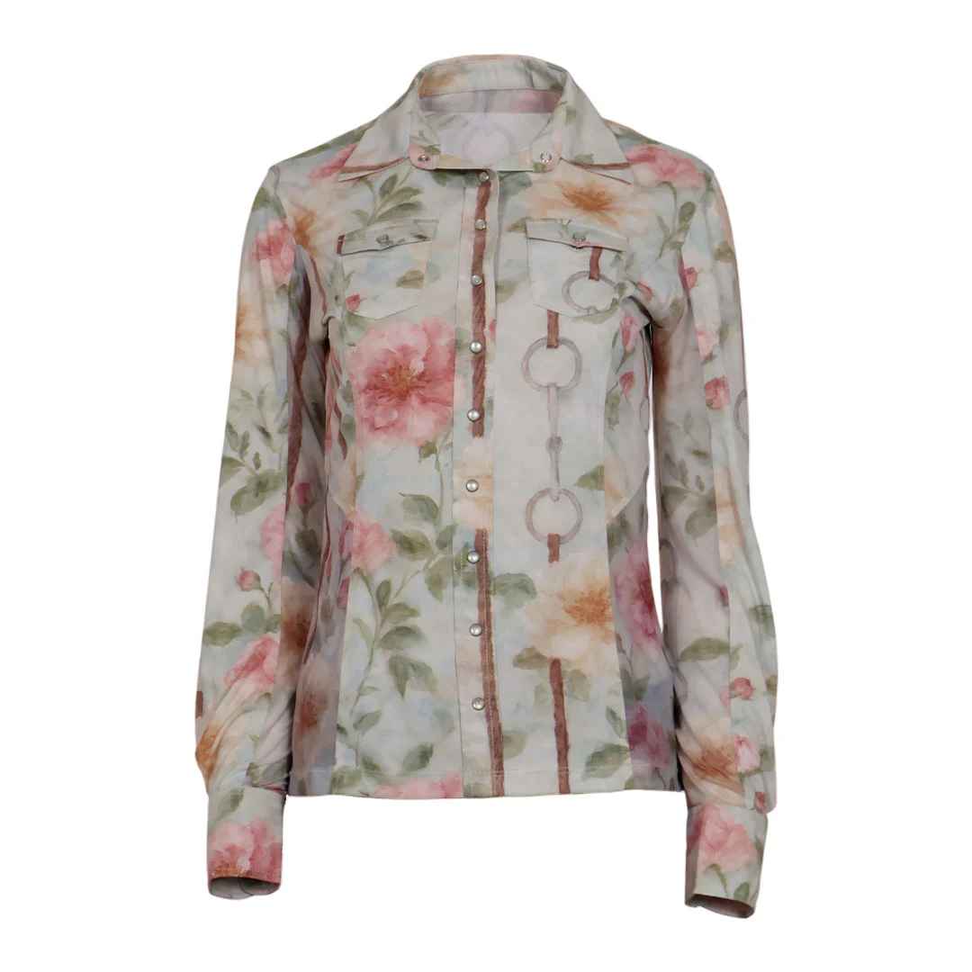 Dapplebay Vintage Floral Western Riding Top - Image 7