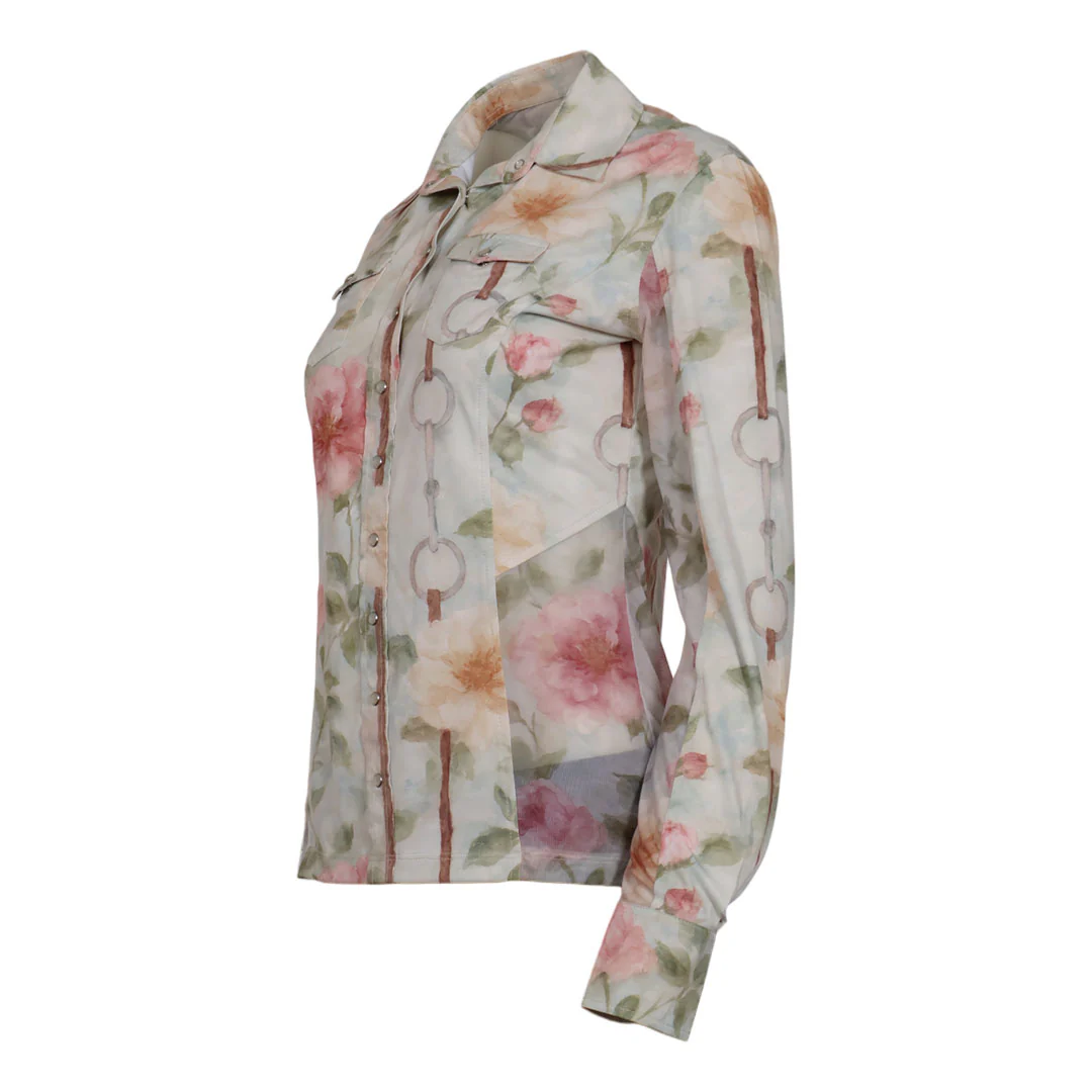 Dapplebay Vintage Floral Western Riding Top - Image 8