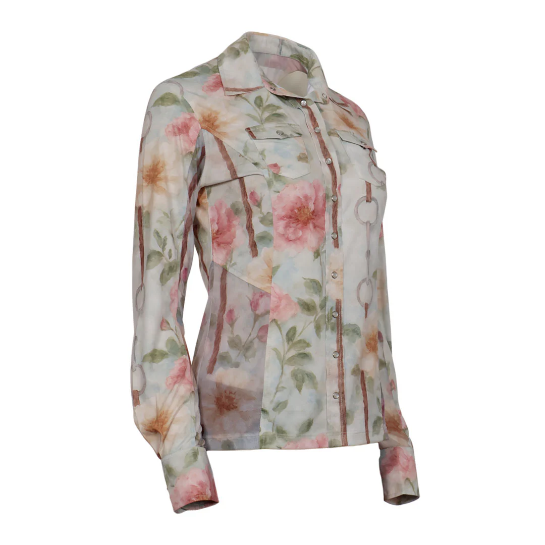 Dapplebay Vintage Floral Western Riding Top - Image 9