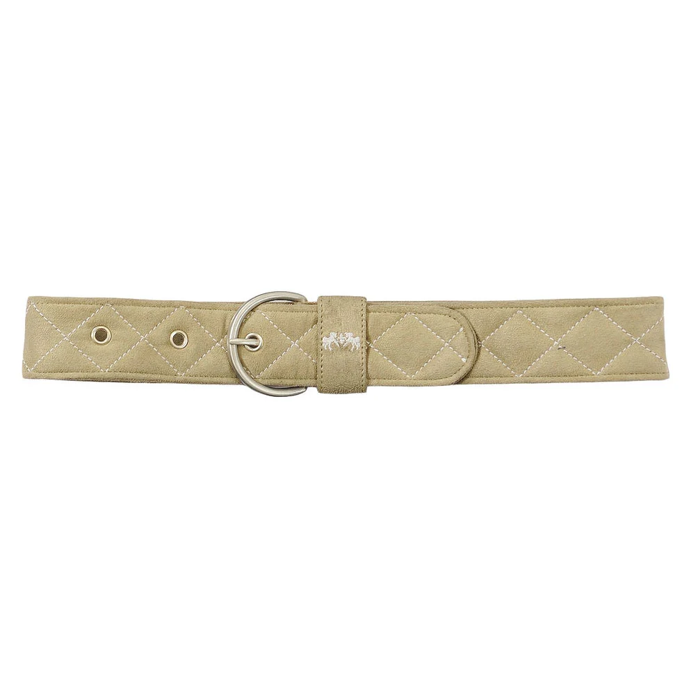 Equine Couture Diamond Quilted Suede Belt with Diagonal Line - Image 8