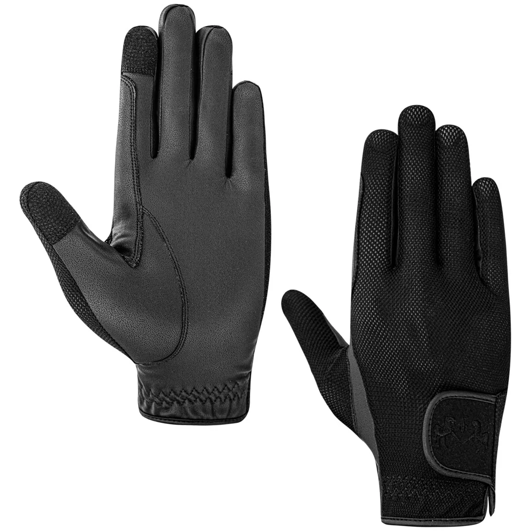 Equine Couture Aerocool Pull-On Touch Screen Riding Gloves - Image 2