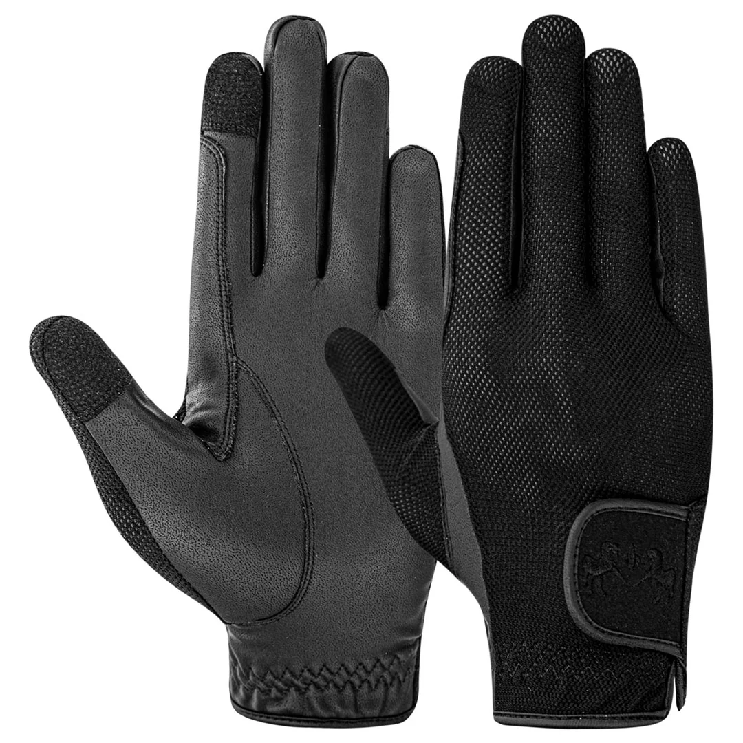 Equine Couture Aerocool Pull-On Touch Screen Riding Gloves - Image 3