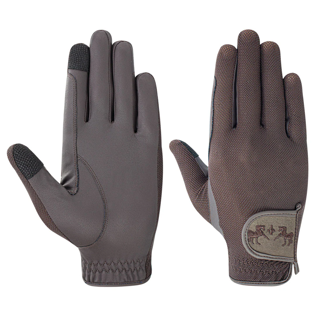 Equine Couture Aerocool Pull-On Touch Screen Riding Gloves - Image 4
