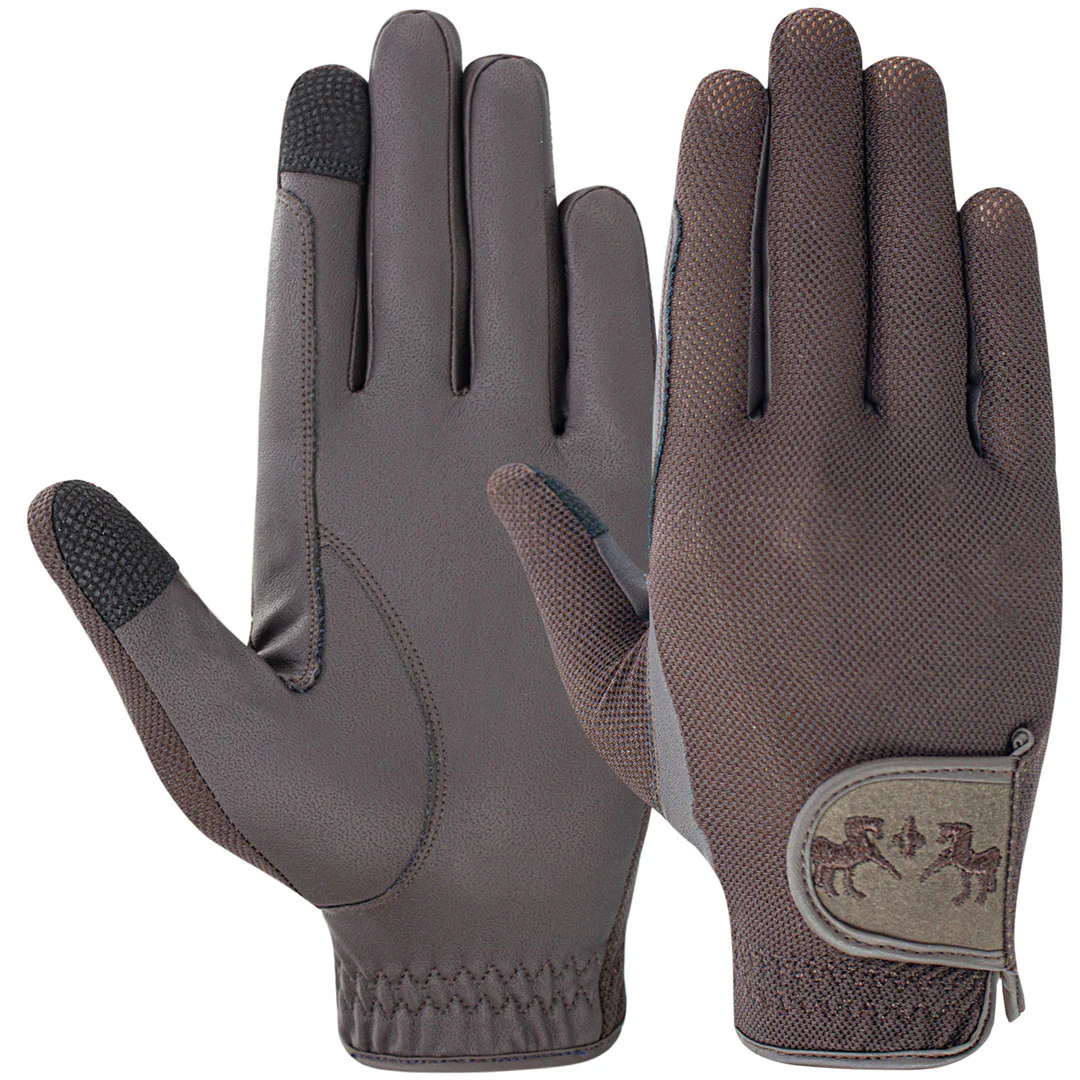 Equine Couture Aerocool Pull-On Touch Screen Riding Gloves - Image 6