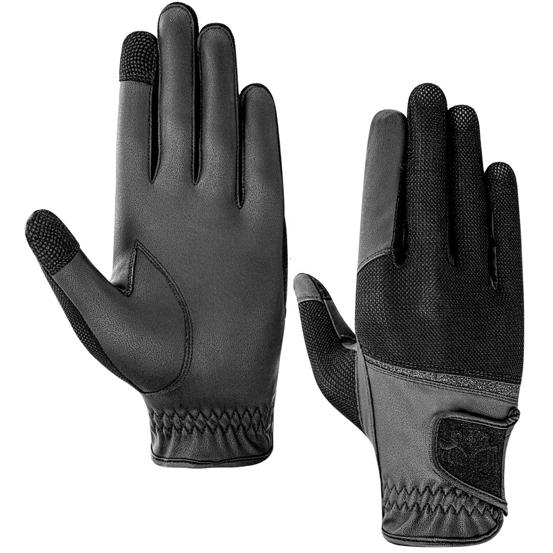 Equine Couture Aerocool Touch Screen Riding Gloves with Glitter - Image 2