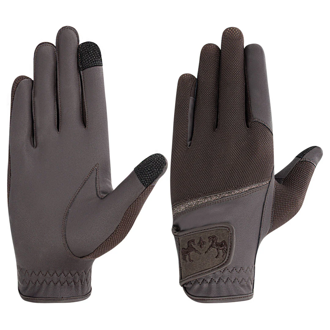 Equine Couture Aerocool Touch Screen Riding Gloves with Glitter - Image 4