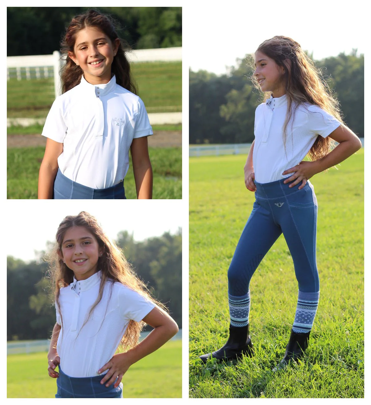 Equine Couture Children's Cara Short Sleeve Show Shirt - Image 4
