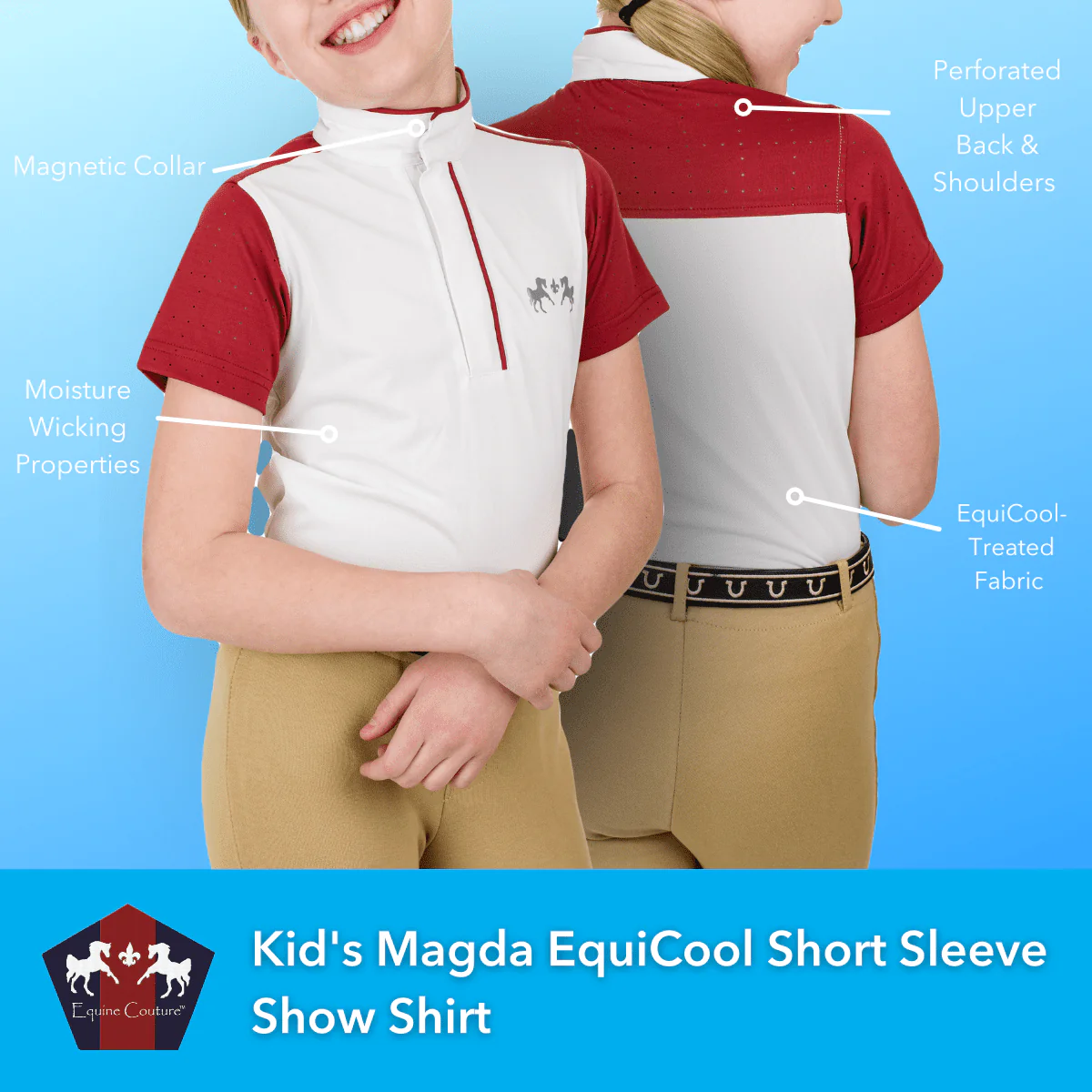Equine Couture Children'S Magda Equicool Short Sleeve Show Shirt - Image 16
