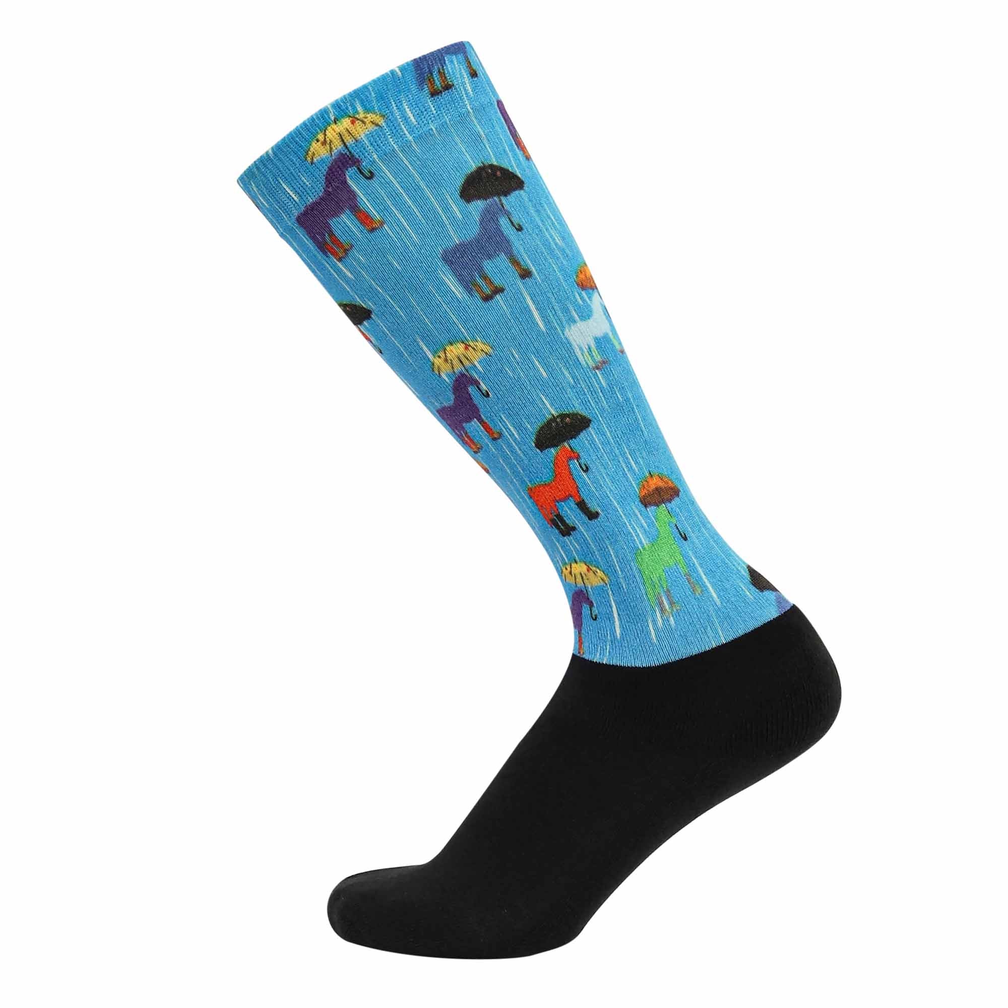 Equine Couture Children'S OTC Boot Socks- Rainy Day Ponies - Image 2