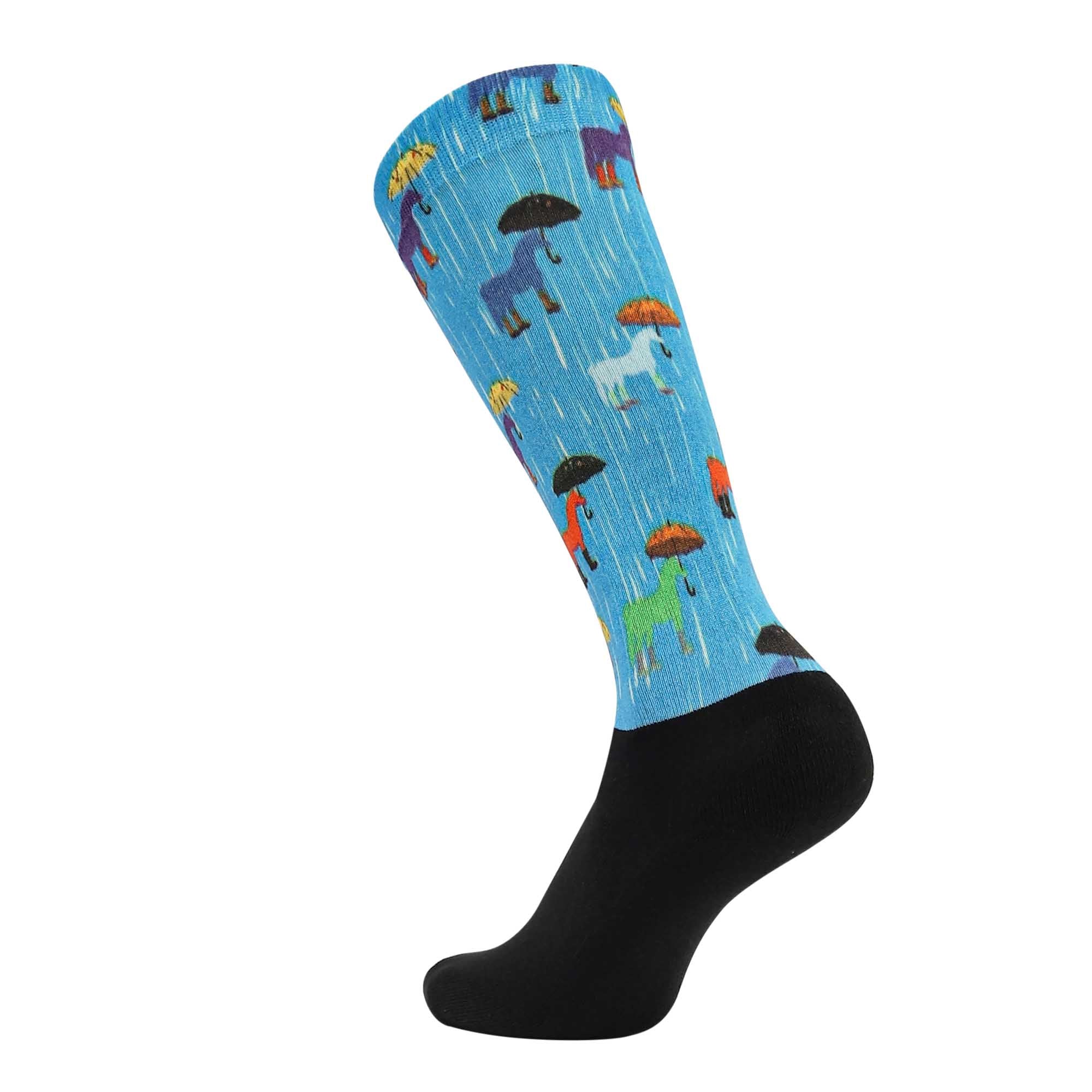 Equine Couture Children'S OTC Boot Socks- Rainy Day Ponies - Image 3