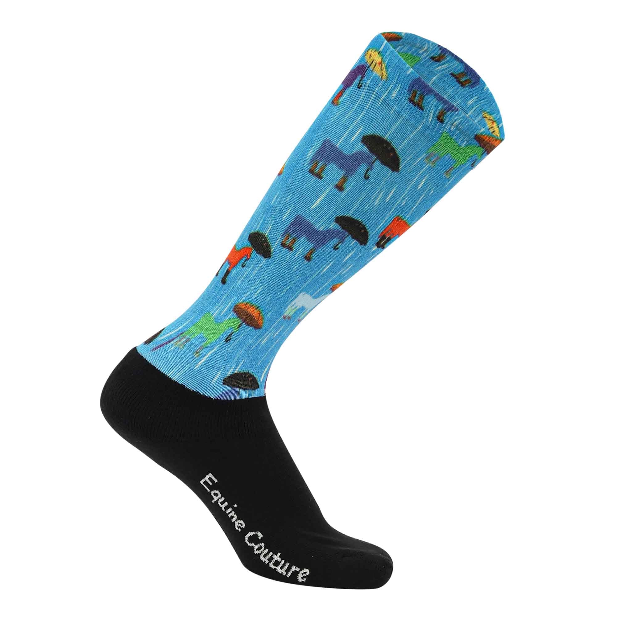 Equine Couture Children'S OTC Boot Socks- Rainy Day Ponies - Image 5