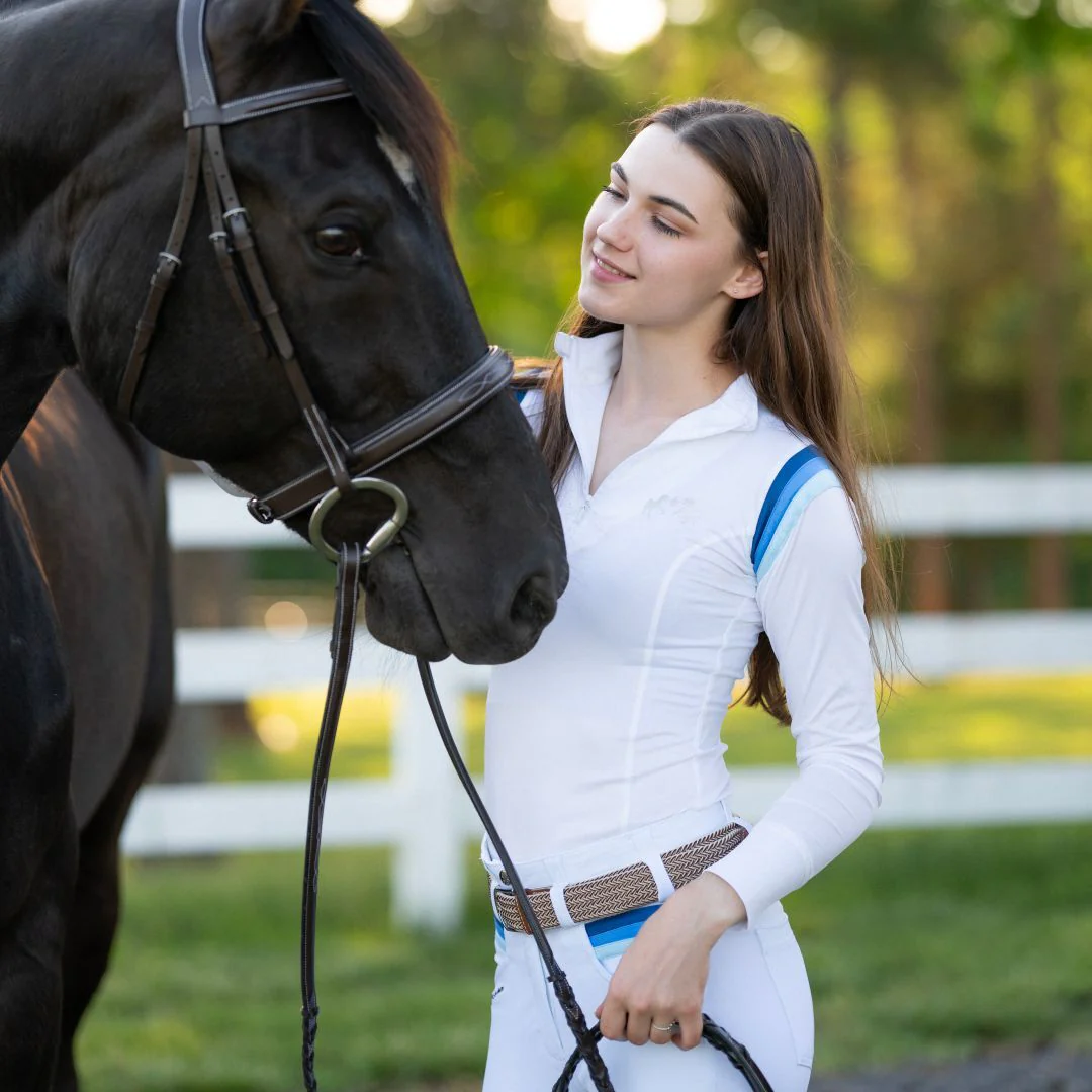 Equine Couture Gradient Long Sleeve Show Shirt - Image 3