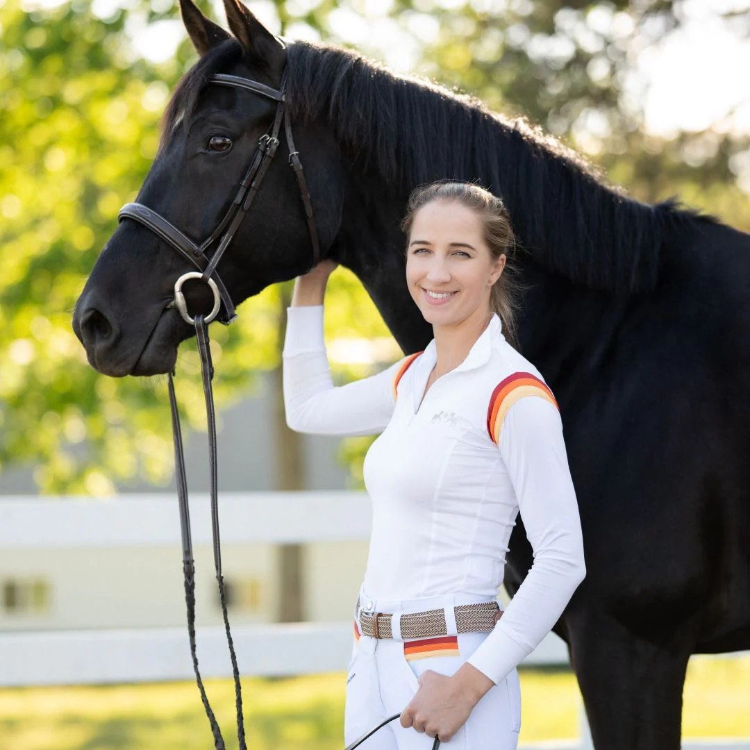 Equine Couture Gradient Long Sleeve Show Shirt - Image 4