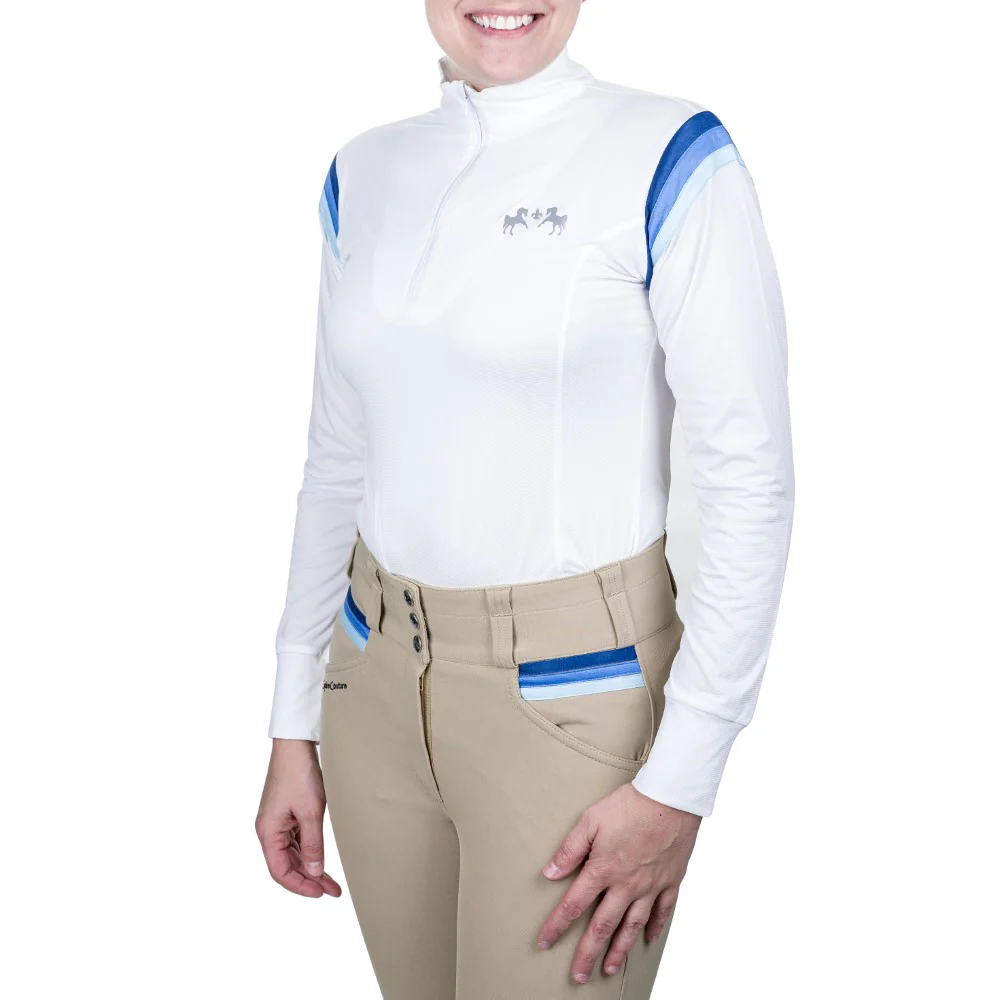 Equine Couture Gradient Long Sleeve Show Shirt - Image 5
