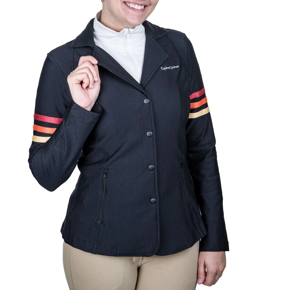 Equine Couture EquiVent Gradient Show Coat w/ Arm Stripes - Image 5