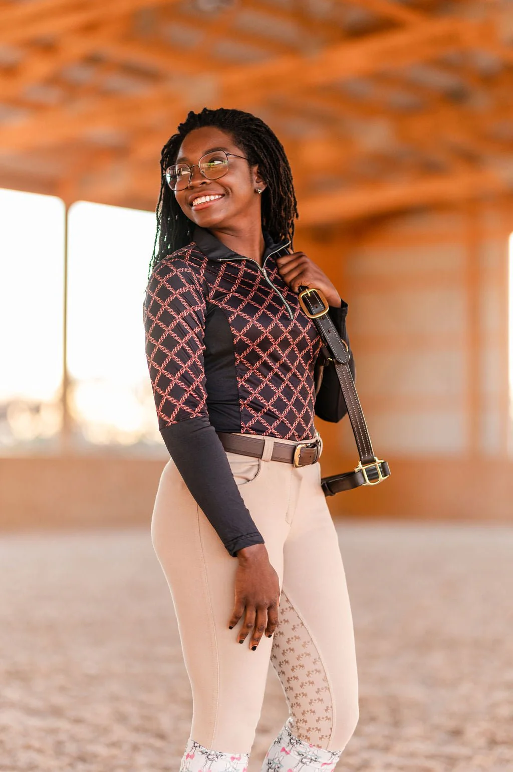Equine Couture Heather Silicone Full Seat Breech - Image 3