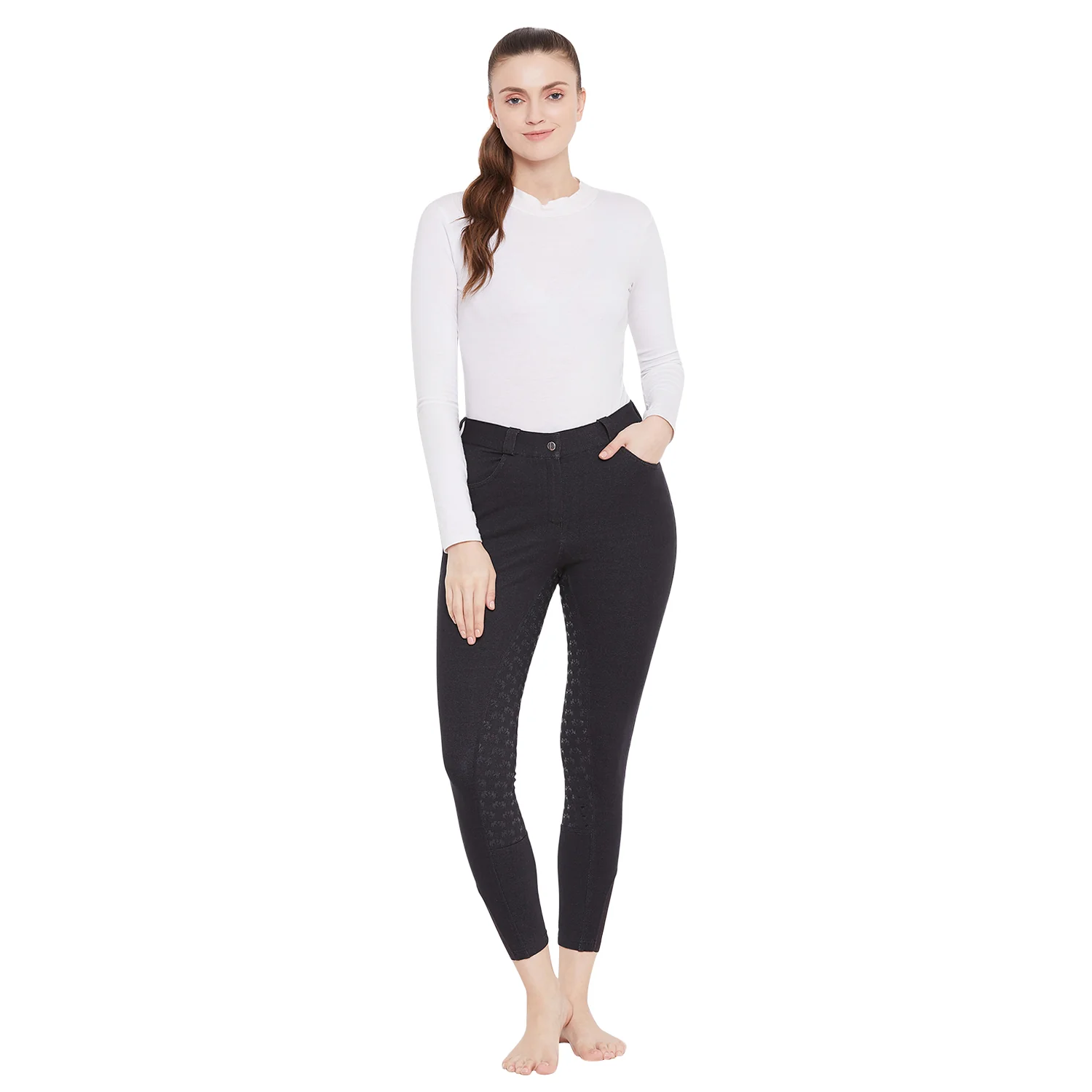 Equine Couture Heather Silicone Full Seat Breech - Image 9