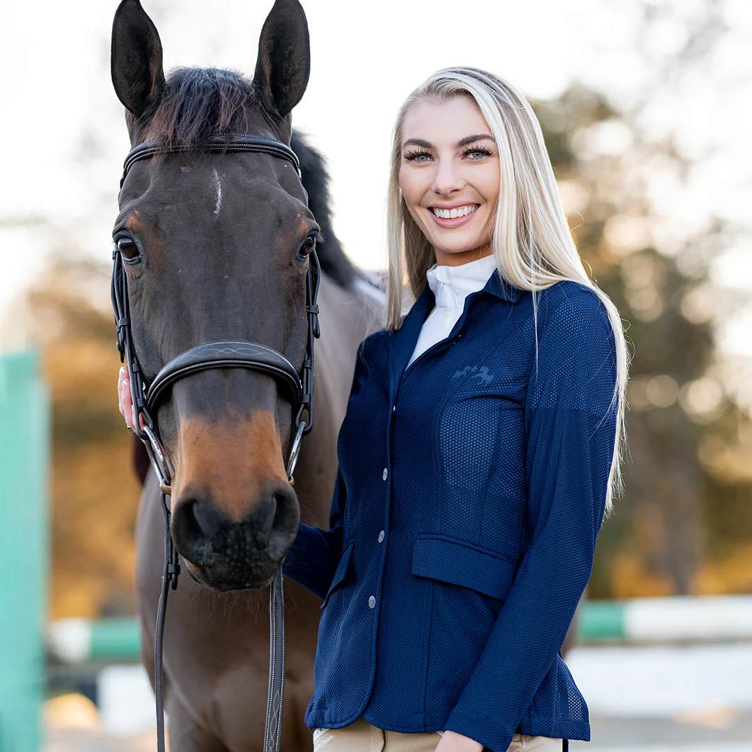 Equine Couture Women EquiVent 4-Snap Button Lite Show Coat - Image 4