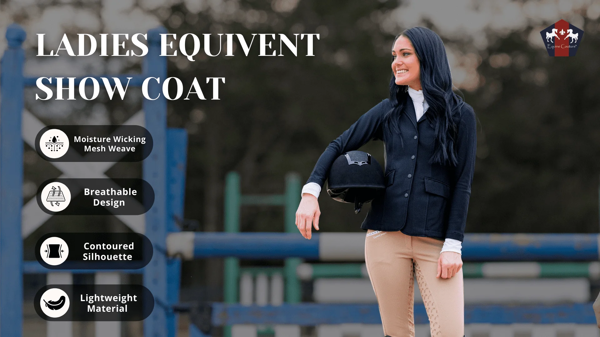 Equine Couture Women EquiVent 4-Snap Button Show Coat - Image 10