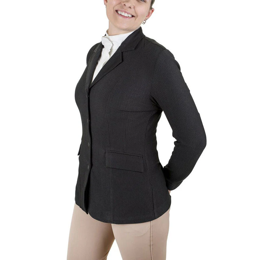 Equine Couture Women EquiVent 4-Snap Button Show Coat - Image 2