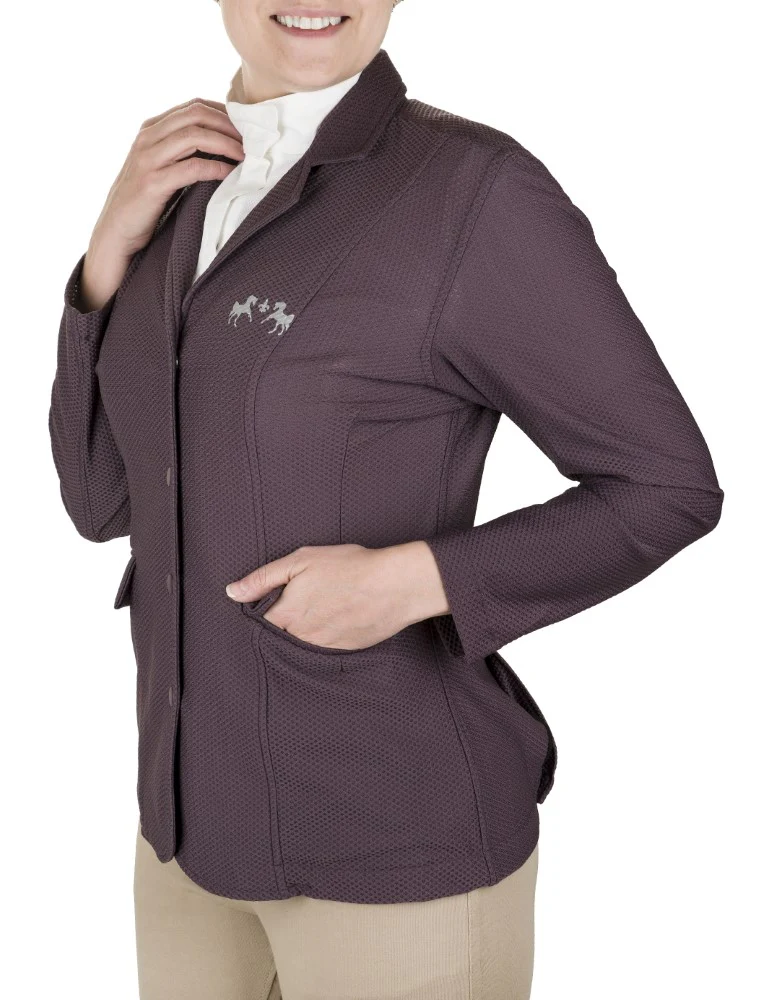 Equine Couture Women EquiVent 4-Snap Button Show Coat - Image 4
