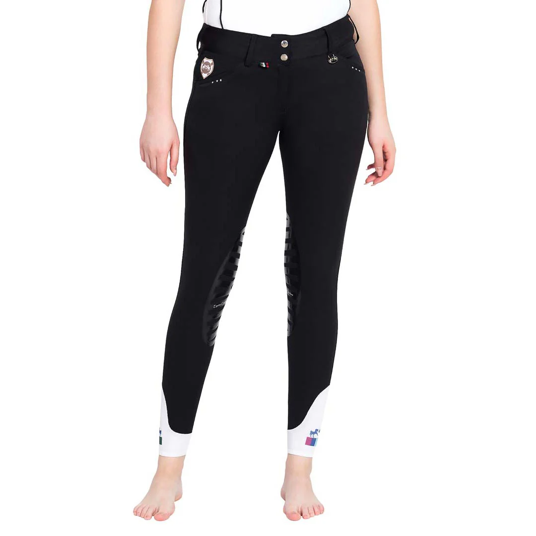 Equine Couture Ladies Fiona Silicone Knee Patch Breeches - Image 2