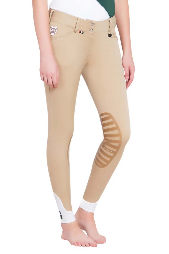 Equine Couture Ladies Fiona Silicone Knee Patch Breeches - Image 7