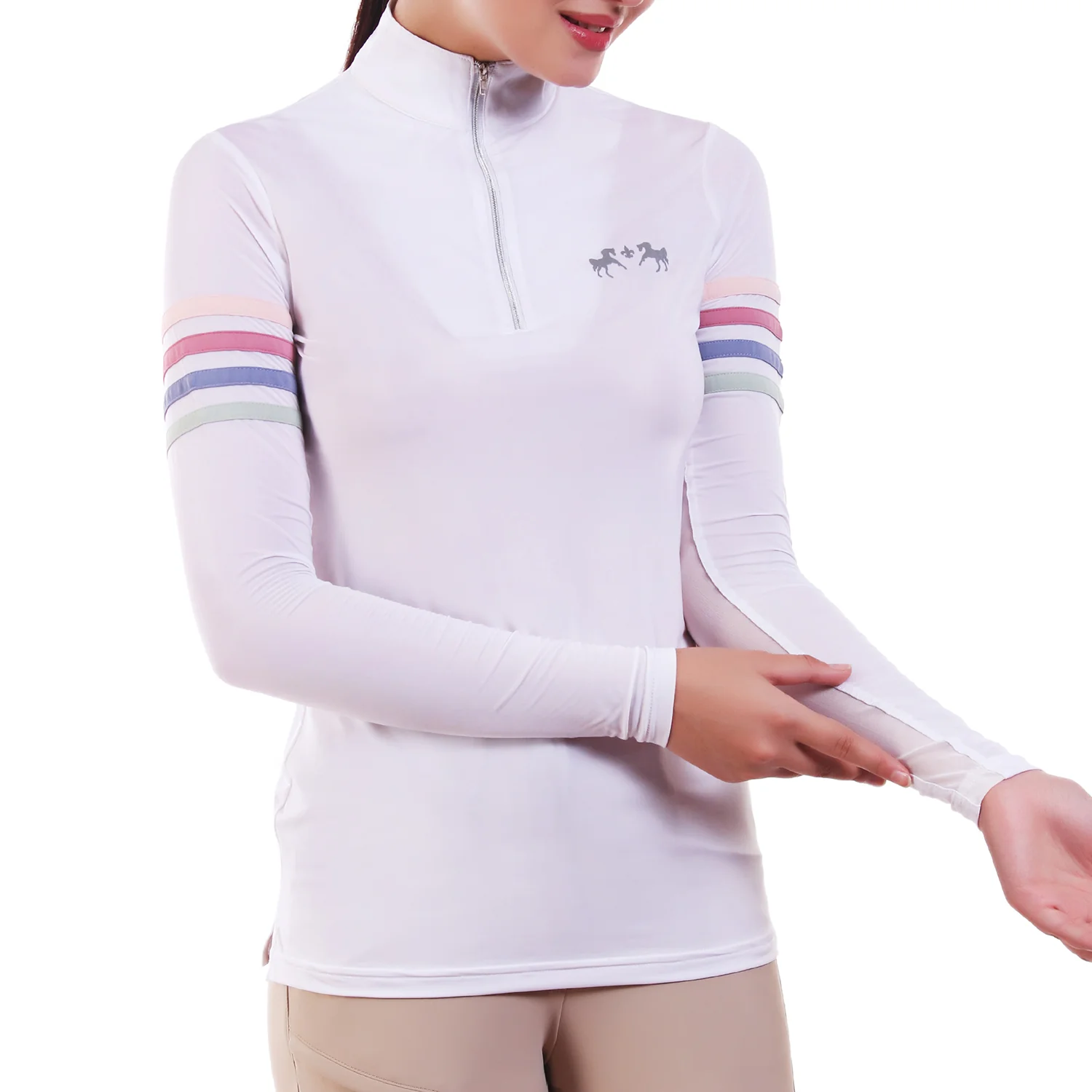 Equine Couture Ladies Gradient IceFil Show Shirt - Image 2