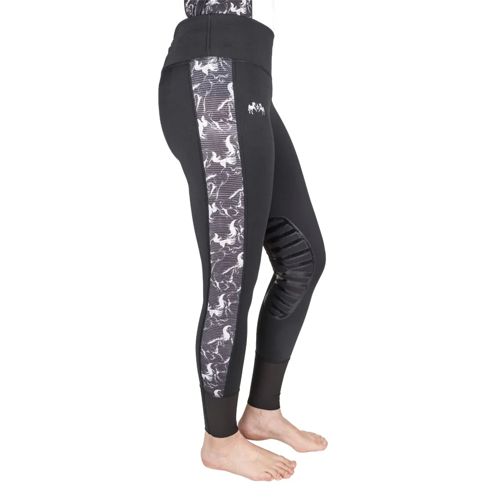 Equine Couture Ladies Linear Horses Tights - Image 4