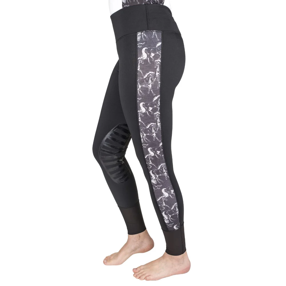Equine Couture Ladies Linear Horses Tights - Image 5