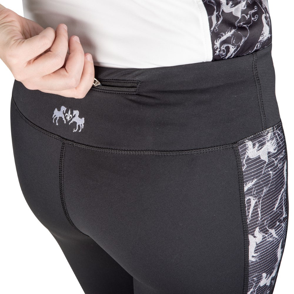 Equine Couture Ladies Linear Horses Tights - Image 6