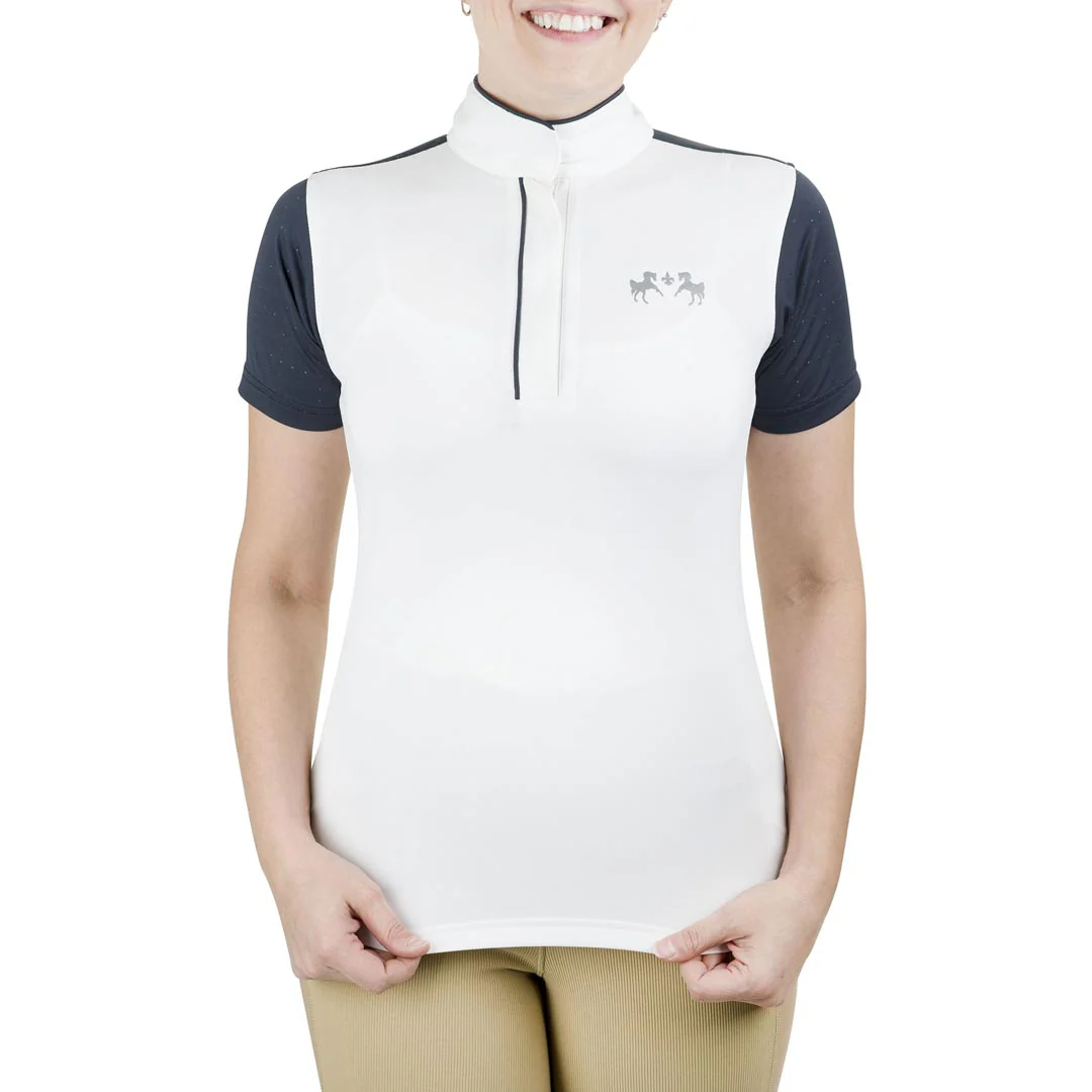 Equine Couture Ladies Magda Equicool Short Sleeve Show Shirt - Image 10
