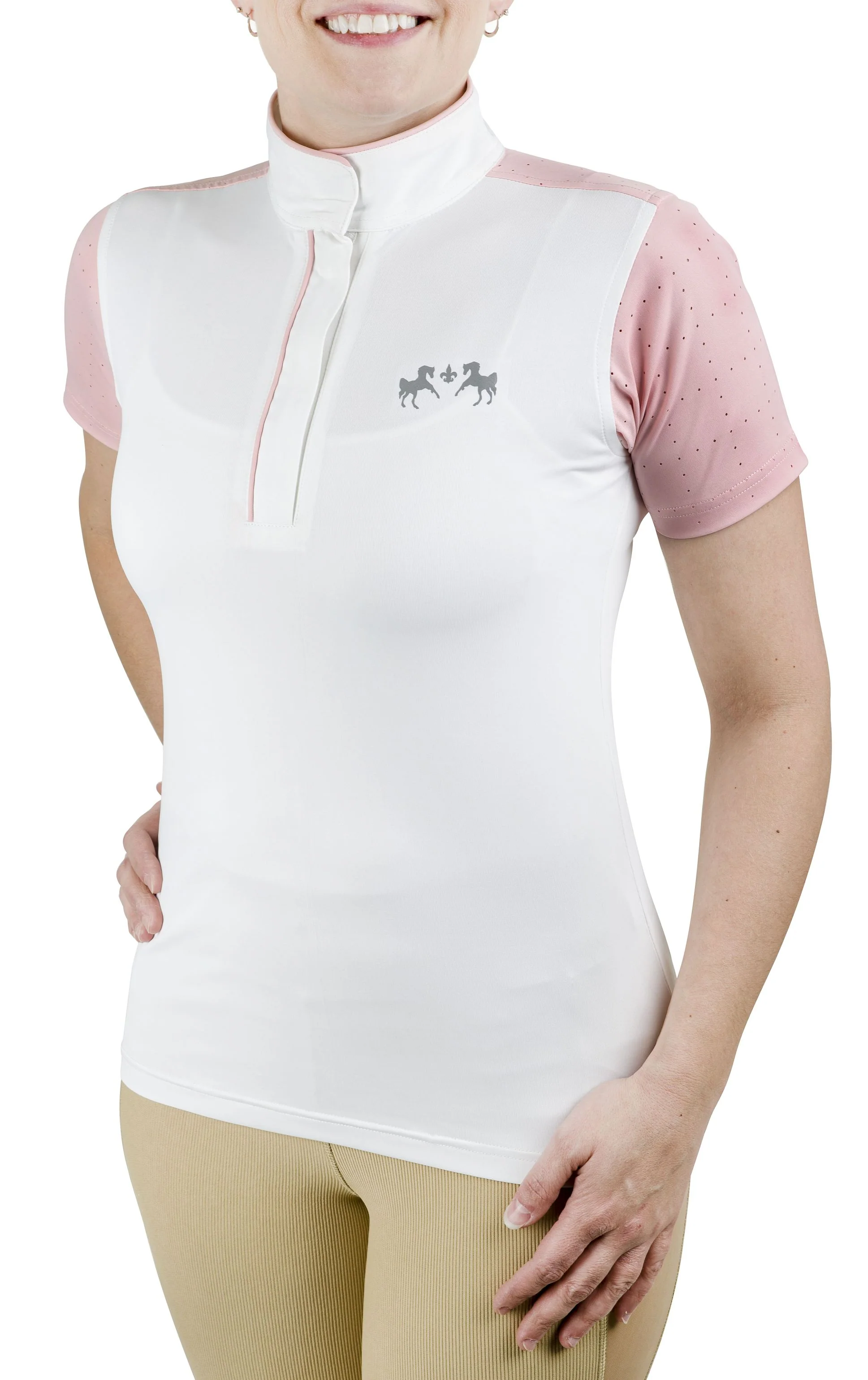 Equine Couture Ladies Magda Equicool Short Sleeve Show Shirt - Image 11