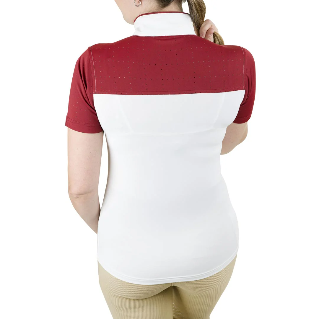 Equine Couture Ladies Magda Equicool Short Sleeve Show Shirt - Image 2
