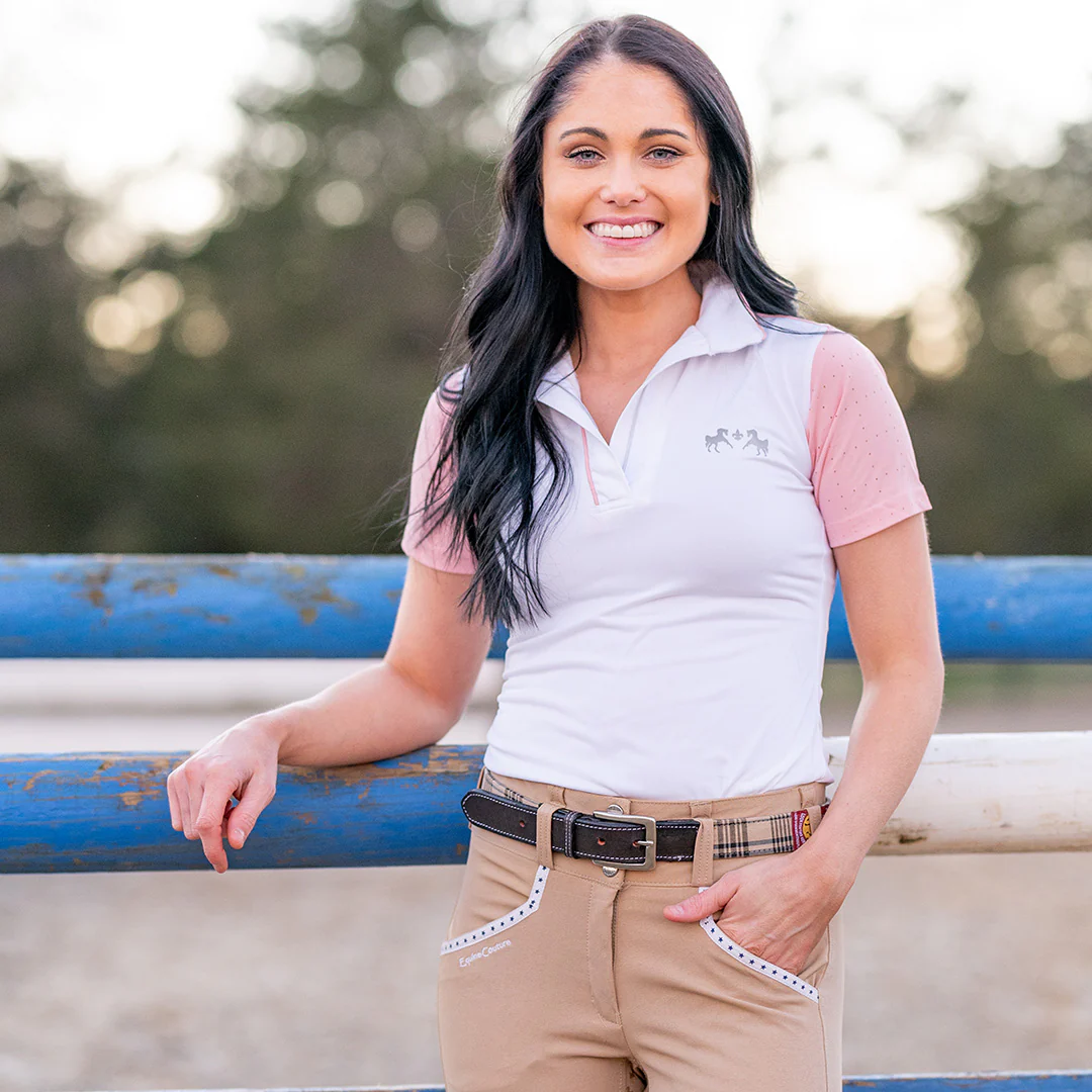 Equine Couture Ladies Magda Equicool Short Sleeve Show Shirt - Image 4