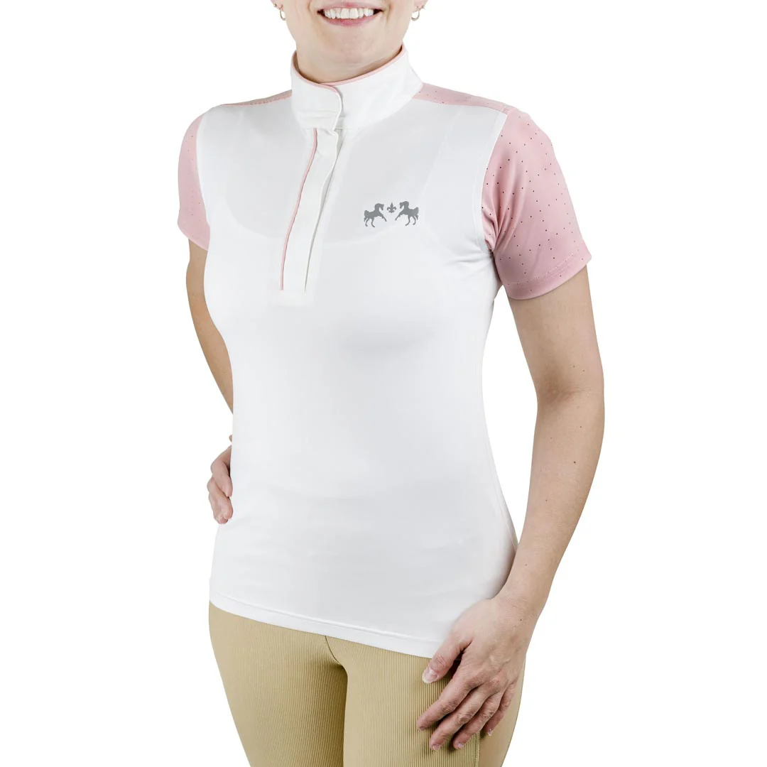 Equine Couture Ladies Magda Equicool Short Sleeve Show Shirt - Image 7
