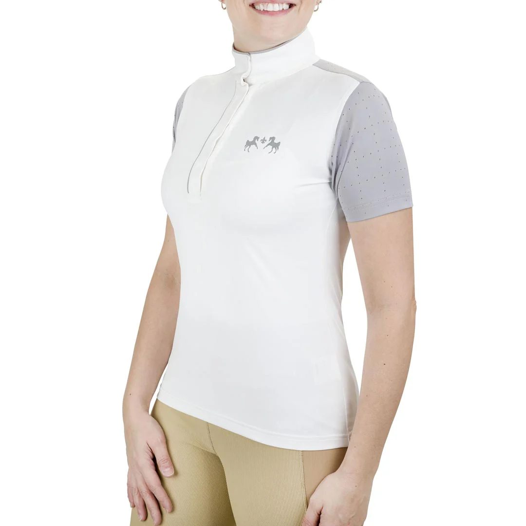 Equine Couture Ladies Magda Equicool Short Sleeve Show Shirt - Image 9